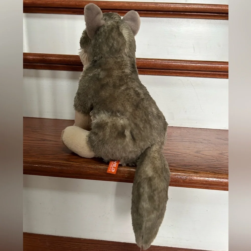 Wild Republic Gray Wolf 12” Soft Plush Stuffed Animal Toy Soft Fluffy Cuddly